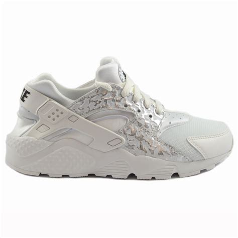 nike air huarache damen sneaker silber metallic weiß